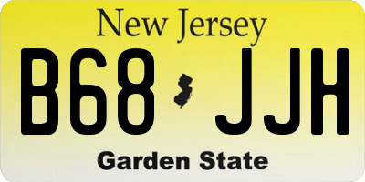NJ license plate B68JJH