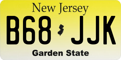 NJ license plate B68JJK
