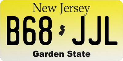 NJ license plate B68JJL