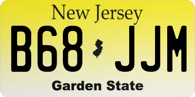 NJ license plate B68JJM