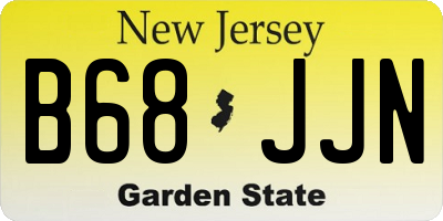 NJ license plate B68JJN