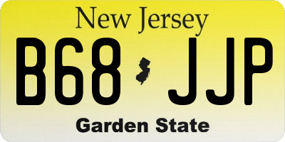 NJ license plate B68JJP