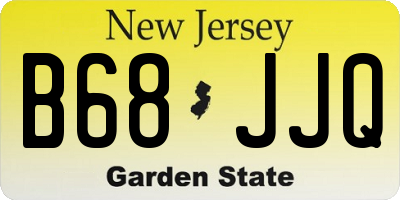 NJ license plate B68JJQ