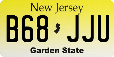 NJ license plate B68JJU
