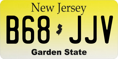 NJ license plate B68JJV
