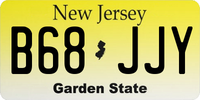 NJ license plate B68JJY
