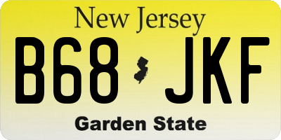 NJ license plate B68JKF
