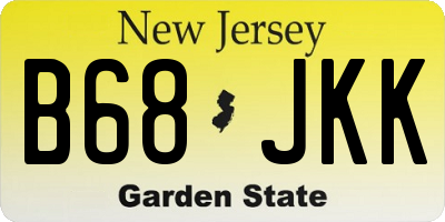 NJ license plate B68JKK