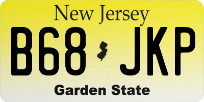 NJ license plate B68JKP