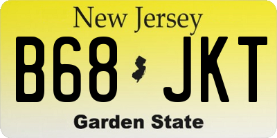 NJ license plate B68JKT
