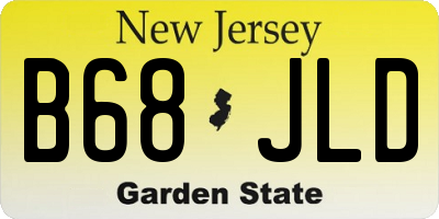 NJ license plate B68JLD