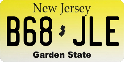 NJ license plate B68JLE