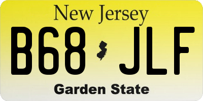 NJ license plate B68JLF