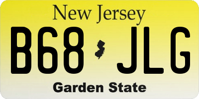 NJ license plate B68JLG
