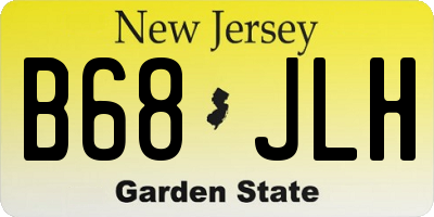 NJ license plate B68JLH