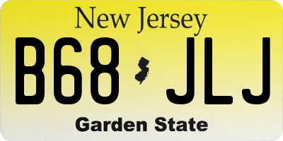 NJ license plate B68JLJ