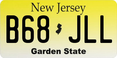 NJ license plate B68JLL