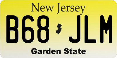 NJ license plate B68JLM