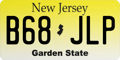 NJ license plate B68JLP