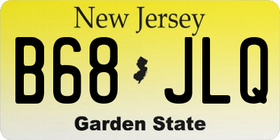 NJ license plate B68JLQ
