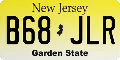 NJ license plate B68JLR