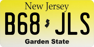 NJ license plate B68JLS