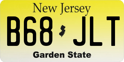 NJ license plate B68JLT