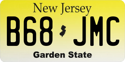 NJ license plate B68JMC
