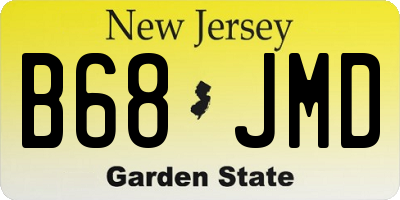 NJ license plate B68JMD