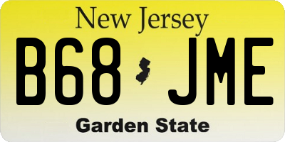 NJ license plate B68JME