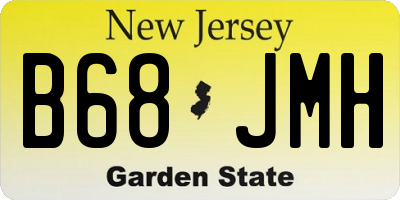 NJ license plate B68JMH