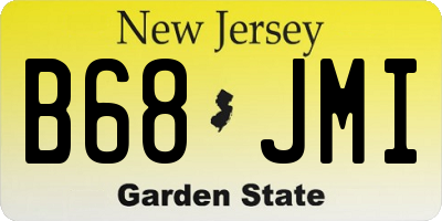 NJ license plate B68JMI