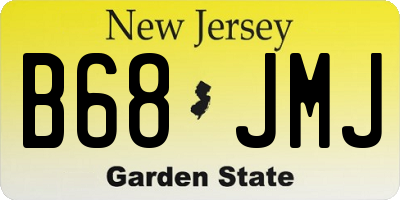 NJ license plate B68JMJ