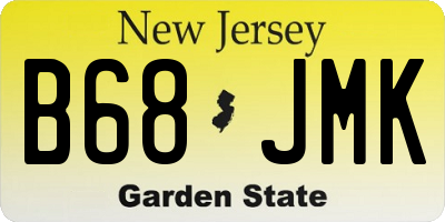 NJ license plate B68JMK