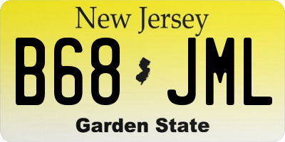 NJ license plate B68JML