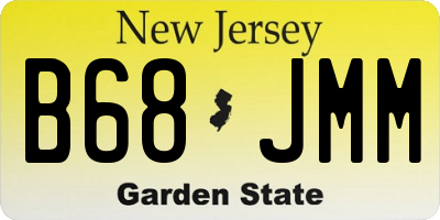 NJ license plate B68JMM