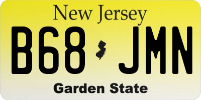 NJ license plate B68JMN