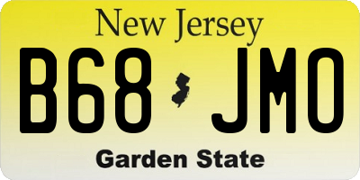 NJ license plate B68JMO