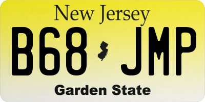 NJ license plate B68JMP