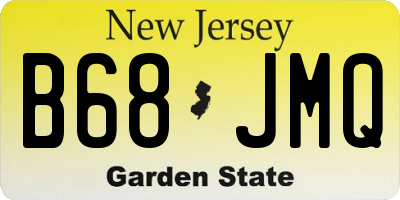 NJ license plate B68JMQ
