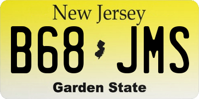 NJ license plate B68JMS