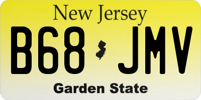 NJ license plate B68JMV