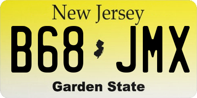 NJ license plate B68JMX