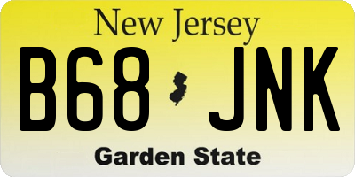 NJ license plate B68JNK