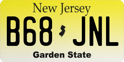 NJ license plate B68JNL