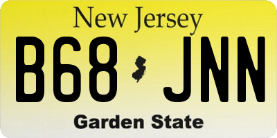 NJ license plate B68JNN