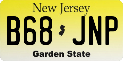 NJ license plate B68JNP