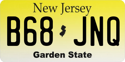 NJ license plate B68JNQ
