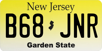 NJ license plate B68JNR