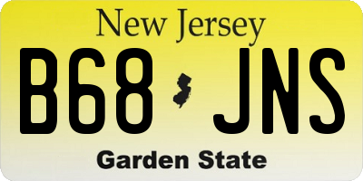 NJ license plate B68JNS